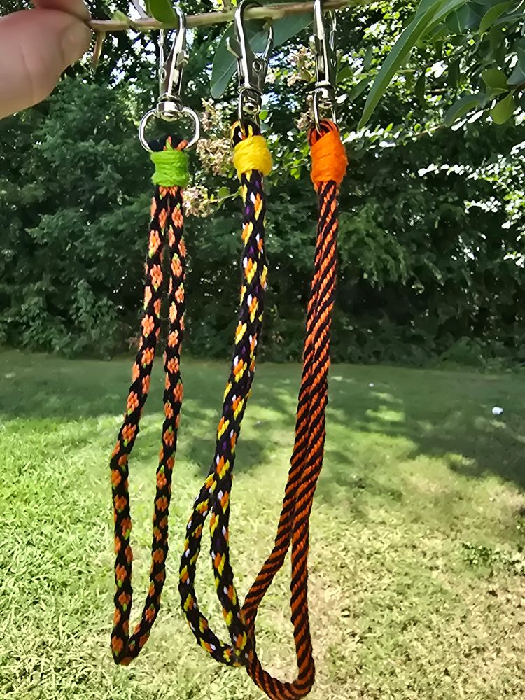 Halloween Kumihimo Wristlets, Thin 7 in
